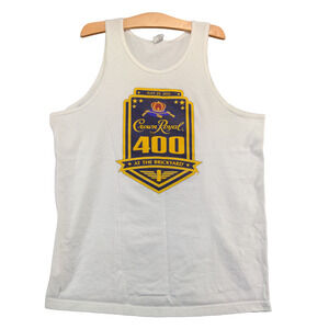 Crown Royal Men's Brickyard 400 Tank Top White Size XL Sleeveless Crew